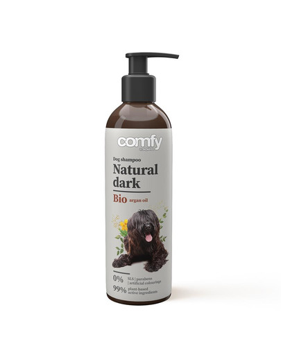 COMFY Natural Dark 250 ml šampūnas, pabrėžiantis tamsią kailio spalvą