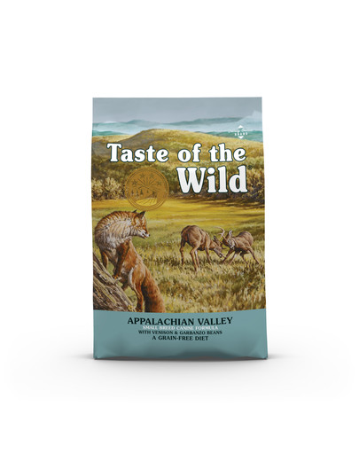 TASTE OF THE WILD Appalachian Valley mažoms veislėms 5,6 kg su elniena ir avinžirniais