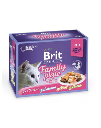 BRIT Premium Jelly fillet Dinner plate želėje katėms, skonių mišinys 48x85 g