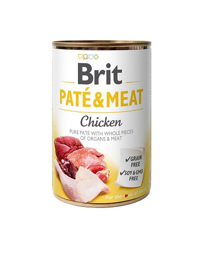 BRIT Pate&Meat chicken 6 x 800 g vištienos paštetas šuniui