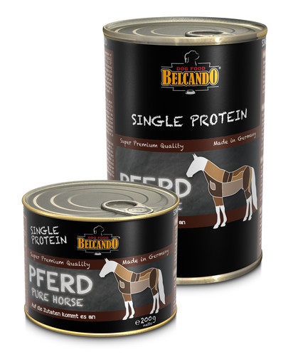 BELCANDO Single Protein arkliena 6 x 200 g monoproteininis šunų maistas