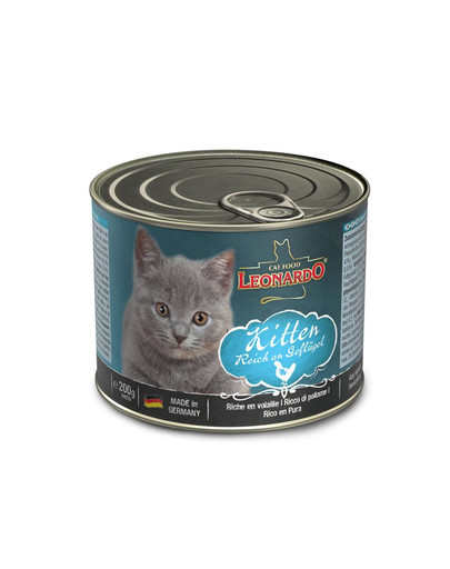 LEONARDO Kitten Quality Selection Drób dla kociąt 6 x 200 g