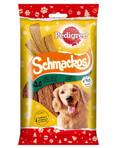 PEDIGREE Schmackos kalakutienos skonio šventinis skanėstas suaugusiems šunims 144 g
