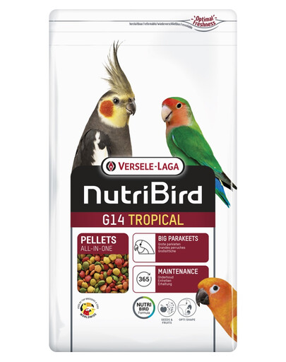 VERSELE-LAGA NutriBird G14 Tropical 1 kg ėdalo vidutinio dydžio papūgoms