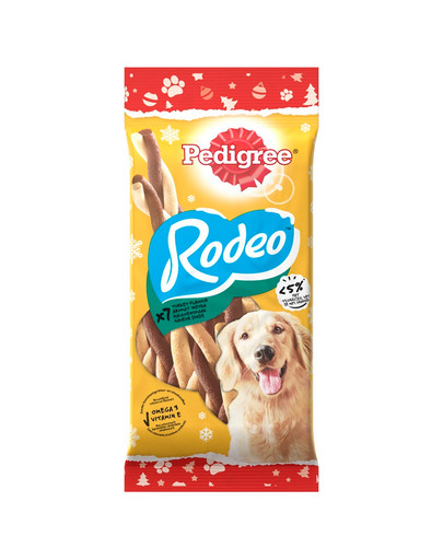 PEDIGREE Rodeo Kalėdinis skanėstas su kalakutienos aromatu suaugusiems šunims 123 g
