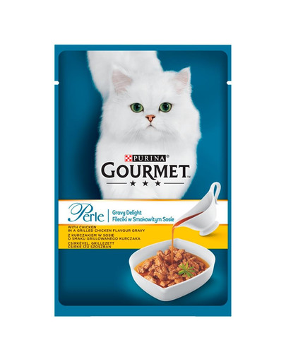 GOURMET Perle Gravy vištiena 24x85 g drėgnas maistas katėms