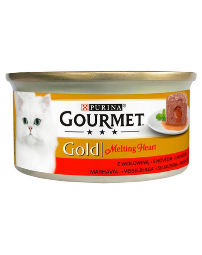 GOURMET Gold Melting Heart Jautiena 24x85g drėgnas maistas katėms
