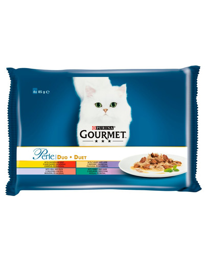 GOURMET Perle Mėsos duetas 48x85g drėgnas maistas katėms