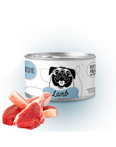 PAKA ZWIERZAKA PEPE Lamb 100% ėriena 410 g