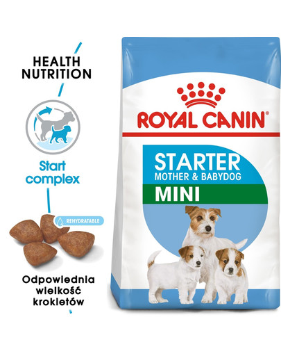 ROYAL CANIN Mini Starter Mother&Babydog 4 kg sauso maisto nėščioms ir žindančioms kalėms ir šuniukams, nuo 4 iki 8 savaičių, mažoms veislėms