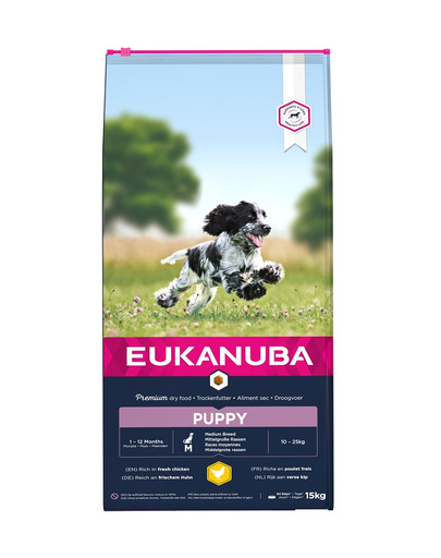Eukanuba Puppy Medium Breeds Chicken 15 kg