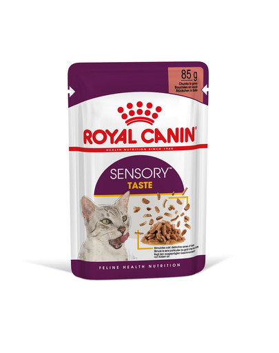 ROYAL CANIN Sensory Taste Jelly 12x85 g gabaliukai padaže suaugusioms katėms, skatinantys skonio pojūčius