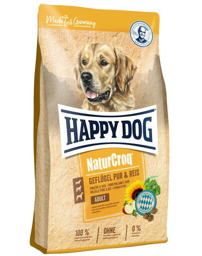 HAPPY DOG NaturCroq su paukštiena ir ryžiais 15 kg