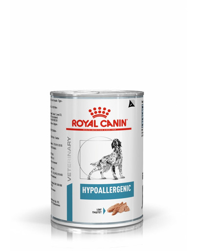 ROYAL CANIN Dog Hypoallergenic 12 x 400 g šlapias maistas suaugusiems šunims su nepageidaujamomis maisto reakcijomis
