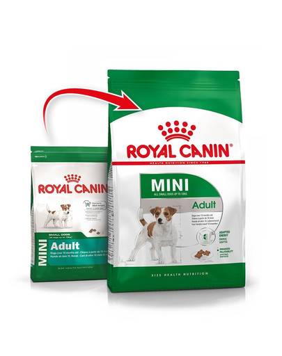 ROYAL CANIN Mini Adult 8 kg + Natūralios jautienos cigarai 3 vnt.