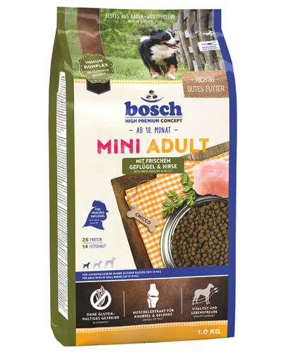 Bosch Mini Adult su paukštiena ir soromis 1 kg