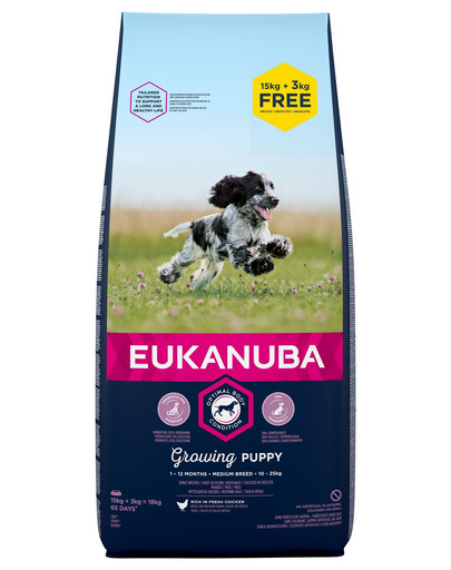Eukanuba Puppy & Junior Medium Breed 18 kg