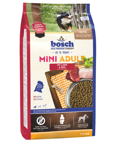 Bosch Mini Adult  su ėriena ir ryžiais 1 kg