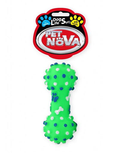 PET NOVA DOG LIFE STYLE Hantelis, 10,5 cm žalias
