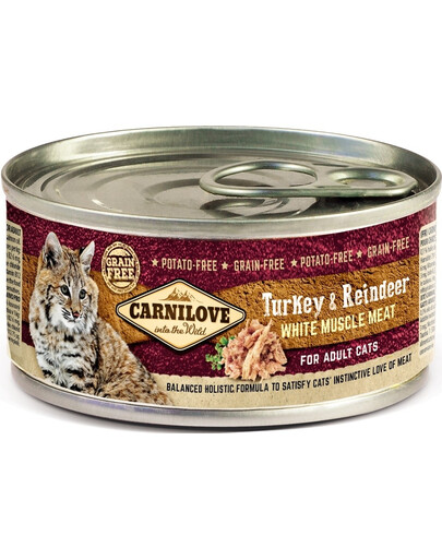 CARNILOVE Cat drėgnas kačių maistas 24 x 100 g skardinės