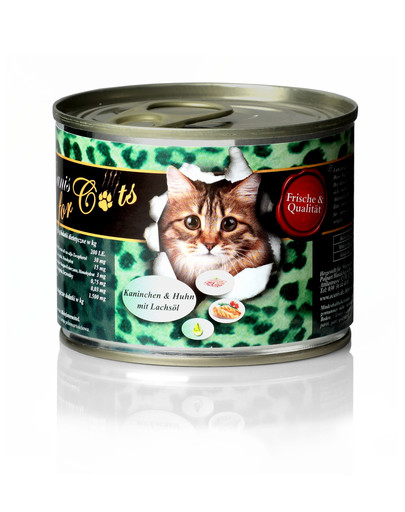 O'CANIS konservai katėms su triušiena ir lašišų aliejumi 200 g