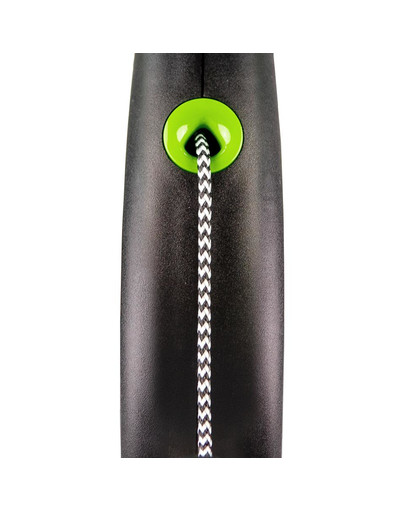 FLEXI Black Design S Cord 5 m green virvinis automatinis pavadėlis
