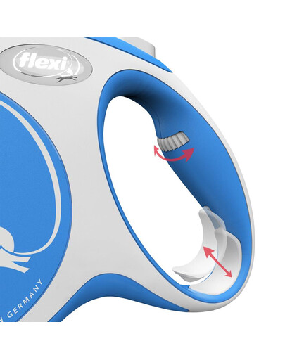 FLEXI New Comfort M Tape 5m blue automatinis pavadėlis