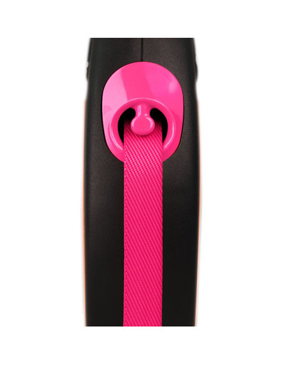 FLEXI New Neon M Tape 5 m pink automatinis pavadėlis