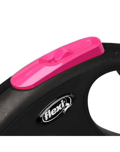 FLEXI New Neon M Tape 5 m pink automatinis pavadėlis