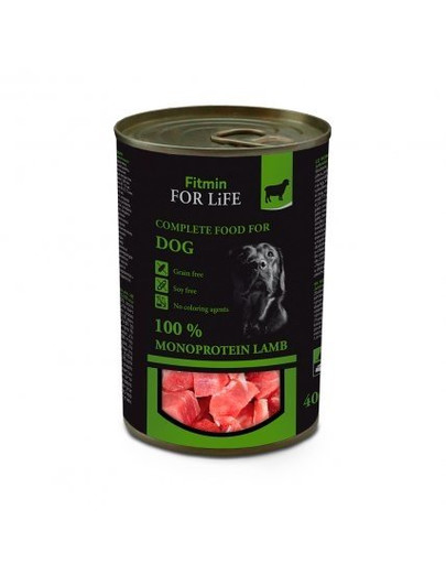 FITMIN For Life Dog Lamb šunų maistas Ėriena be grūdų400 g