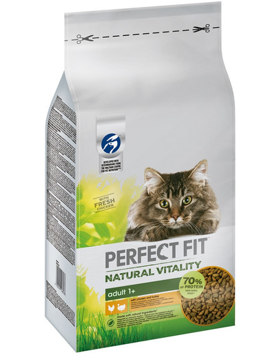 PERFECT FIT Natural Vitality su vištiena ir kalakutiena suaugusioms katėms 6 kg