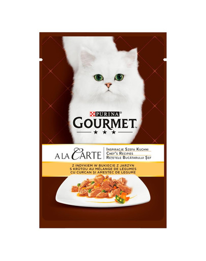 GOURMET a La Carte kalakutiena su daržovėmis 24x85g drėgnas maistas katėms