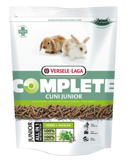 Versele-Laga Complete Cuni Junior pašaras jauniems triušiams (nuo 6 iki 8 mėn.) 500 g