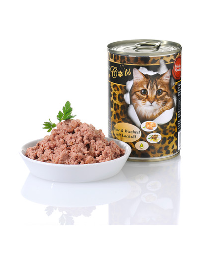 O'CANIS konservai katėms su putpelėmis ir lašišų aliejumi 400 g