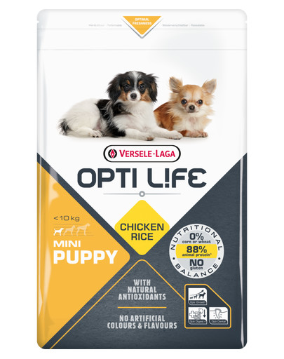 VERSELE-LAGA Opti Life Puppy Mini mažų ir miniatiūrinių veislių šuniukams paukštiena 7,5 kg