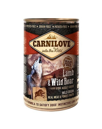 CARNILOVE Wild Meat Šlapias maistas šunims 24 x 400 g