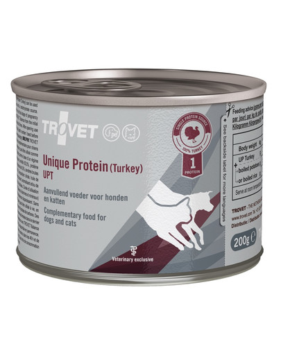 TROVET Unique Protein Turkey UPT šunims ir katėms kalakutiena 200 g