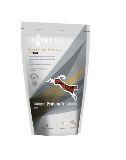TROVET Unique Protein Treat Duck UDT mini funkciniai skanėstai šunims 125 g