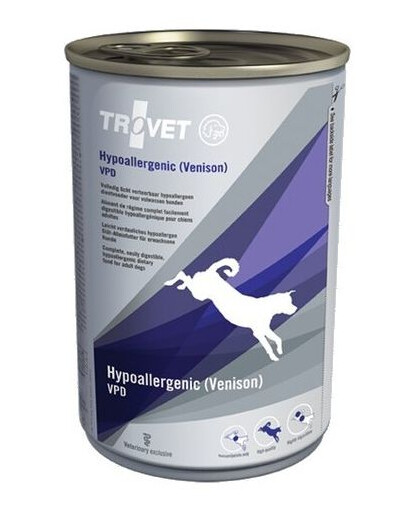 TROVET Pies vpd puszka dzik 400 g
