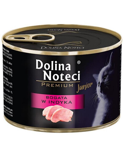 DOLINA NOTECI Premium Junior turtingas kalakutienos maistas kačiukams 185 g