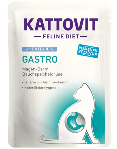 KATTOVIT Feline Diet Gastro antiena su ryžiais 85 g