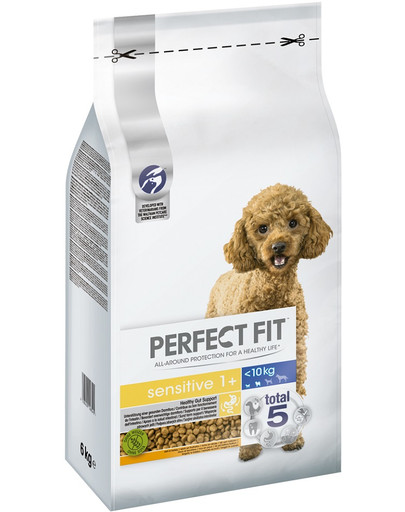 Perfect Fit™ - sausas visavertis ėdalas jautriems suaugusiems mažų veislių šunims, gausus kalakutienos 6kg