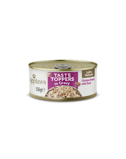 APPLAWS Taste Toppers Chicken Vištienos krūtinėlė ir antis 12 x 156 g