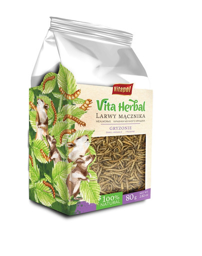 VITAPOL Vita Herbal Baltasparnių lervos graužikams 80 g