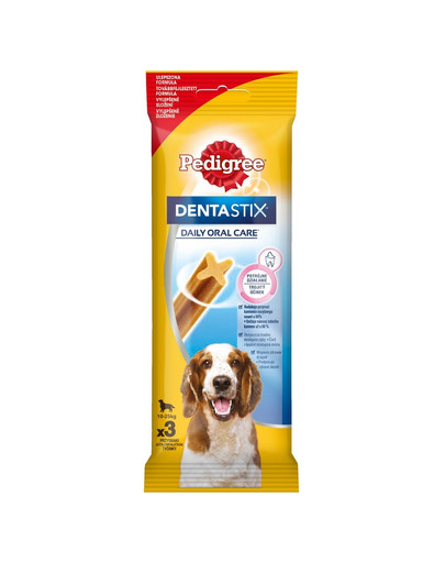 Pedigree skanėstas dantims vidutinio dydžio veislių šunims Dentastix 77 g 3+1 dovana