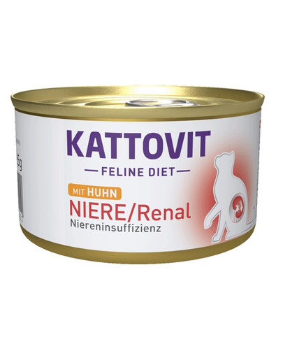 KATTOVIT Feline Diet Niere/Renal Chicken vištiena 85 g