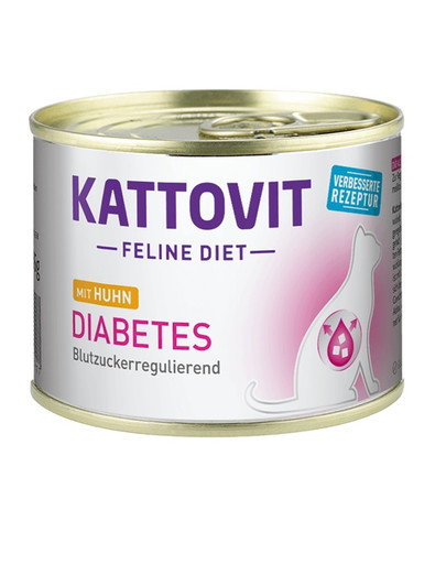 KATTOVIT Feline Diet Diabetes vištiena 185 g