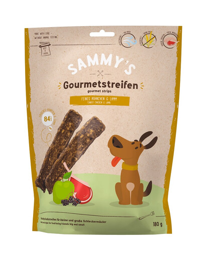 BOSCH SAMMY’S Gourmet Stripes Vištienos ir ėrienos juostelės 180 g