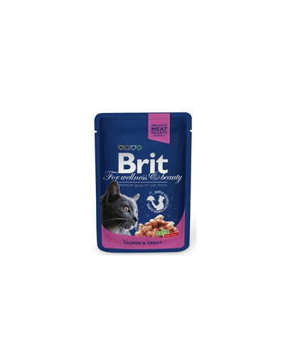 BRIT Premium Cat Adult paketėliai su padažu katėms 24 x 100 g