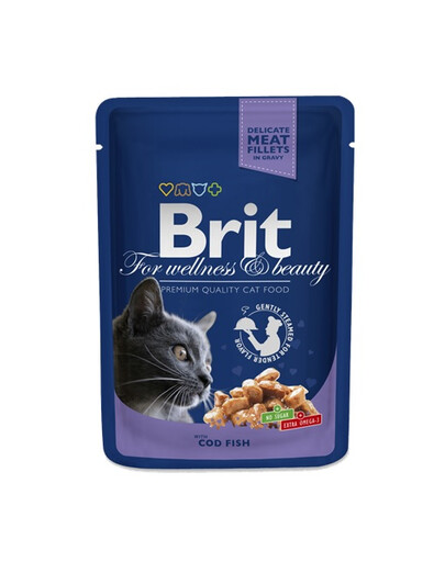 BRIT Premium Cat Adult paketėliai su padažu katėms 24 x 100 g